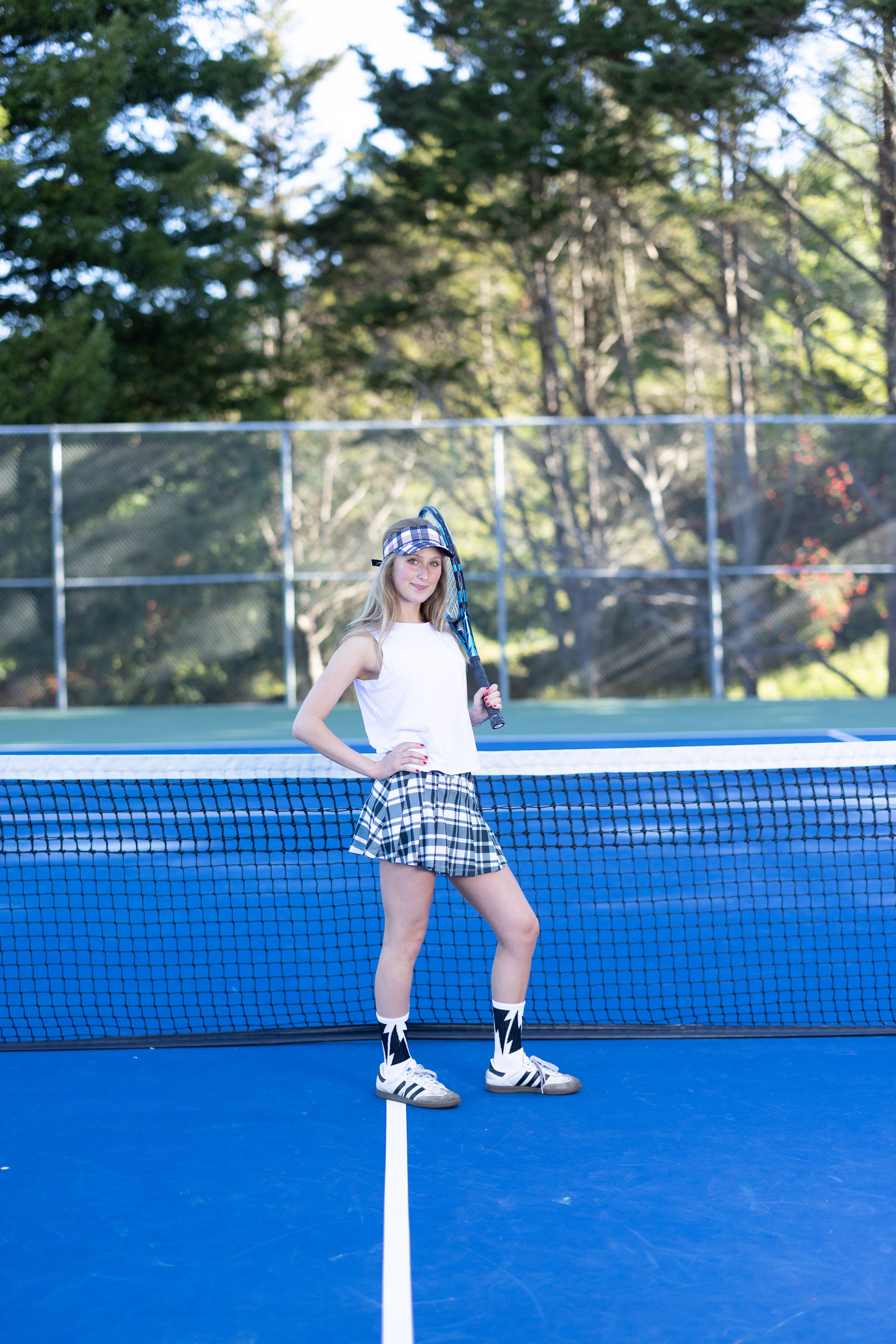 The Twiggy Black and White Plaid Skirt