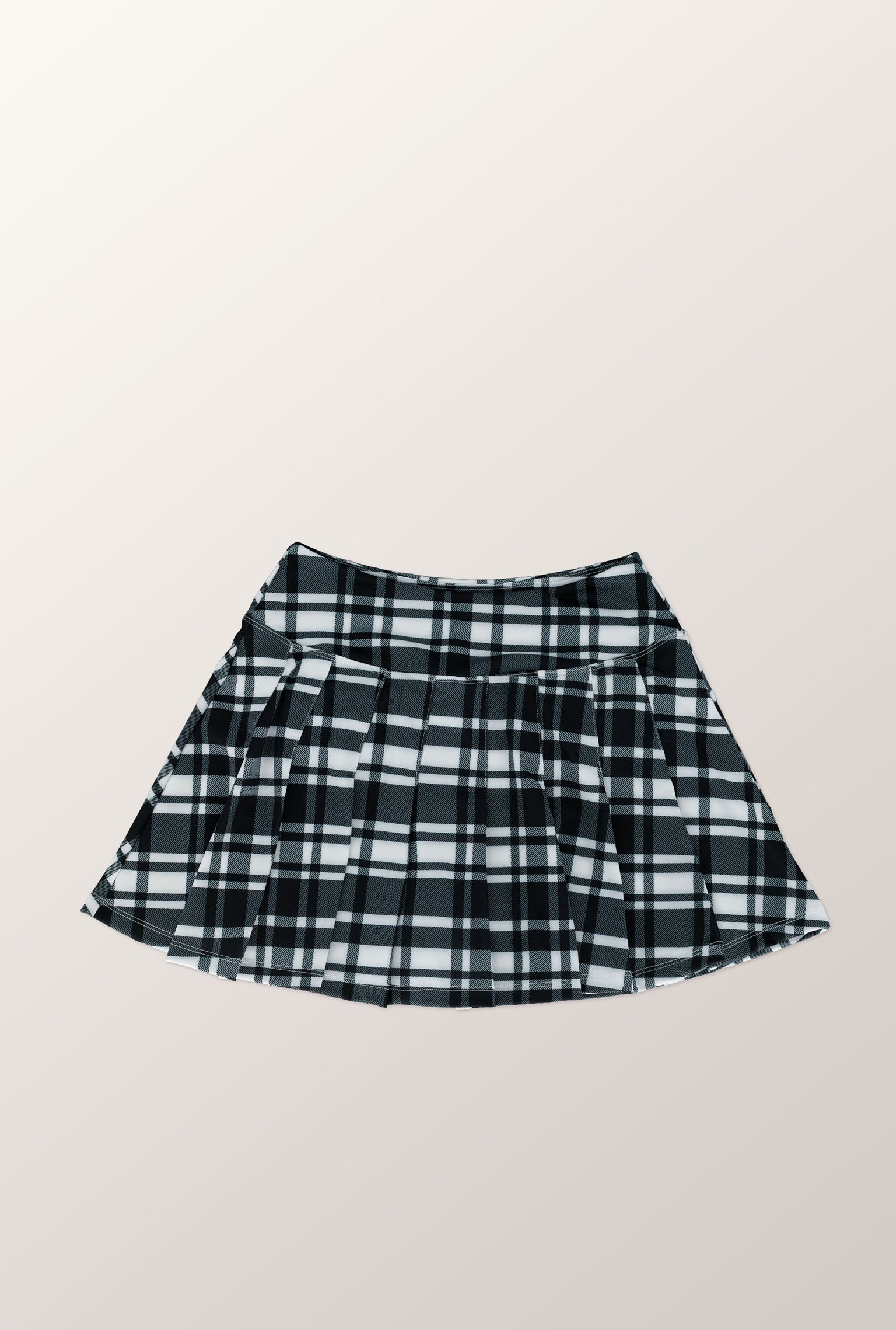 The Twiggy Black and White Plaid Skirt