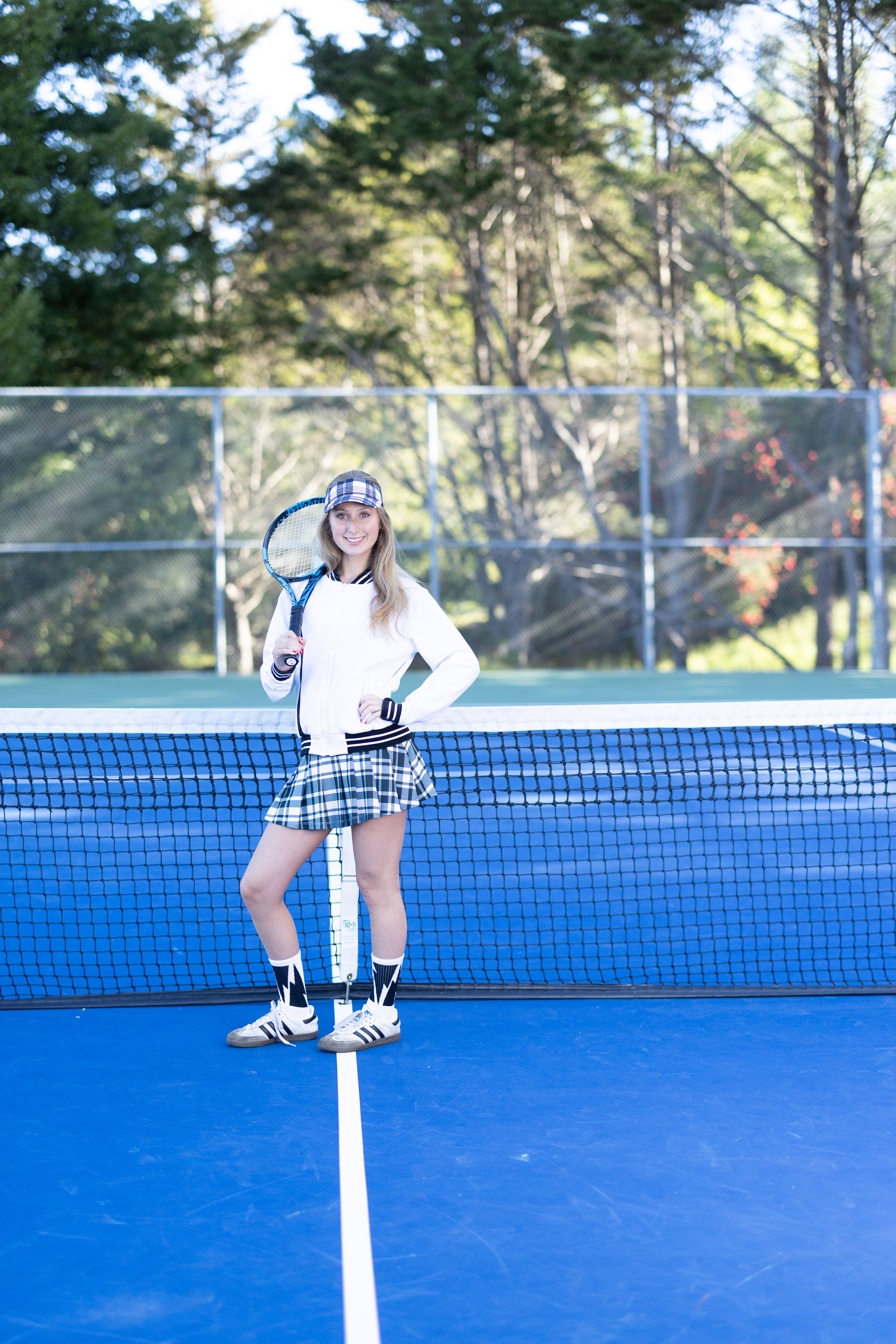 The Twiggy Black and White Plaid Skirt