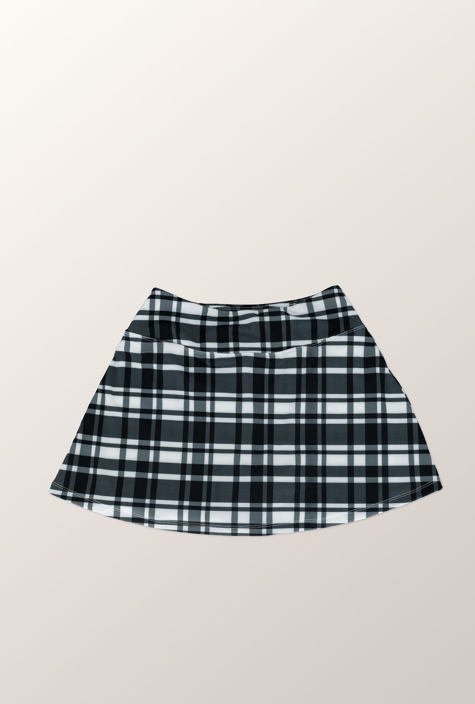 The Twiggy Black and White Plaid Skirt