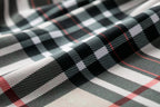 close up of brown plaid fabric
