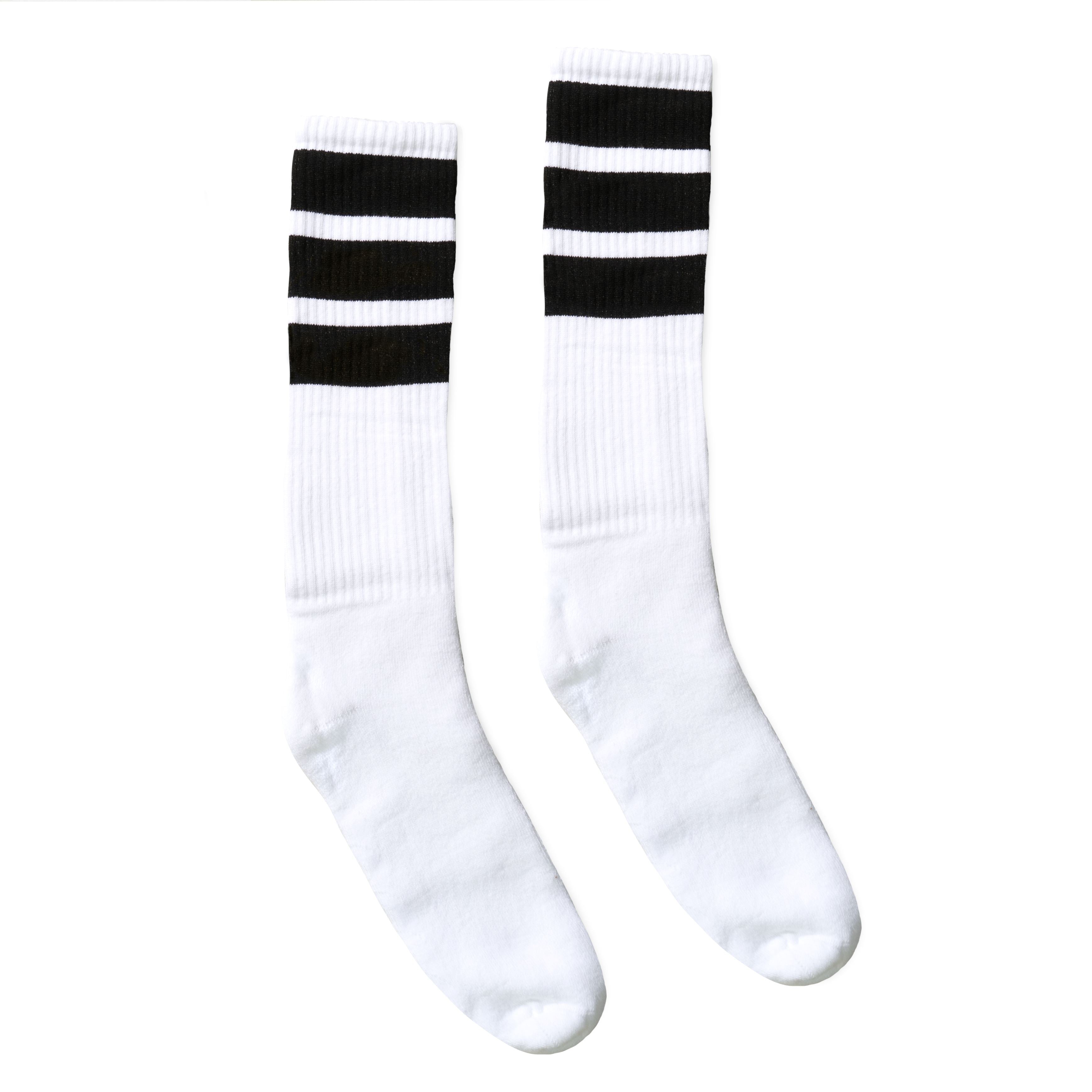 True Knee High Bold Stripes White | Black