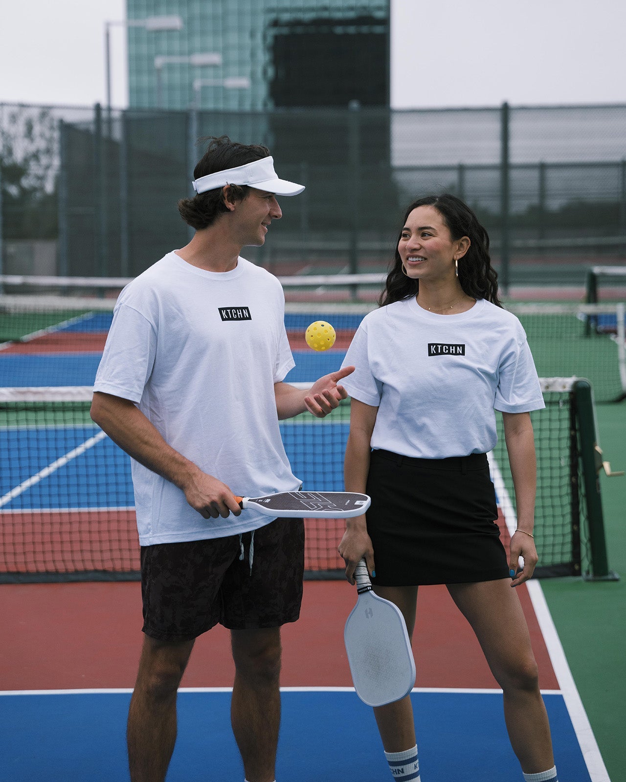 Retro Saturday Paddle Club Pickleball Tee (White)